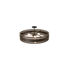 Nolan 3 Light 30" Wide Semi-Flush Drum Ceiling Fixture