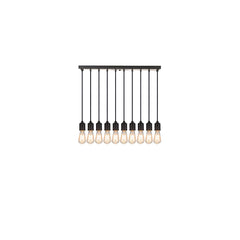 10 Light 27" Wide Linear Pendant