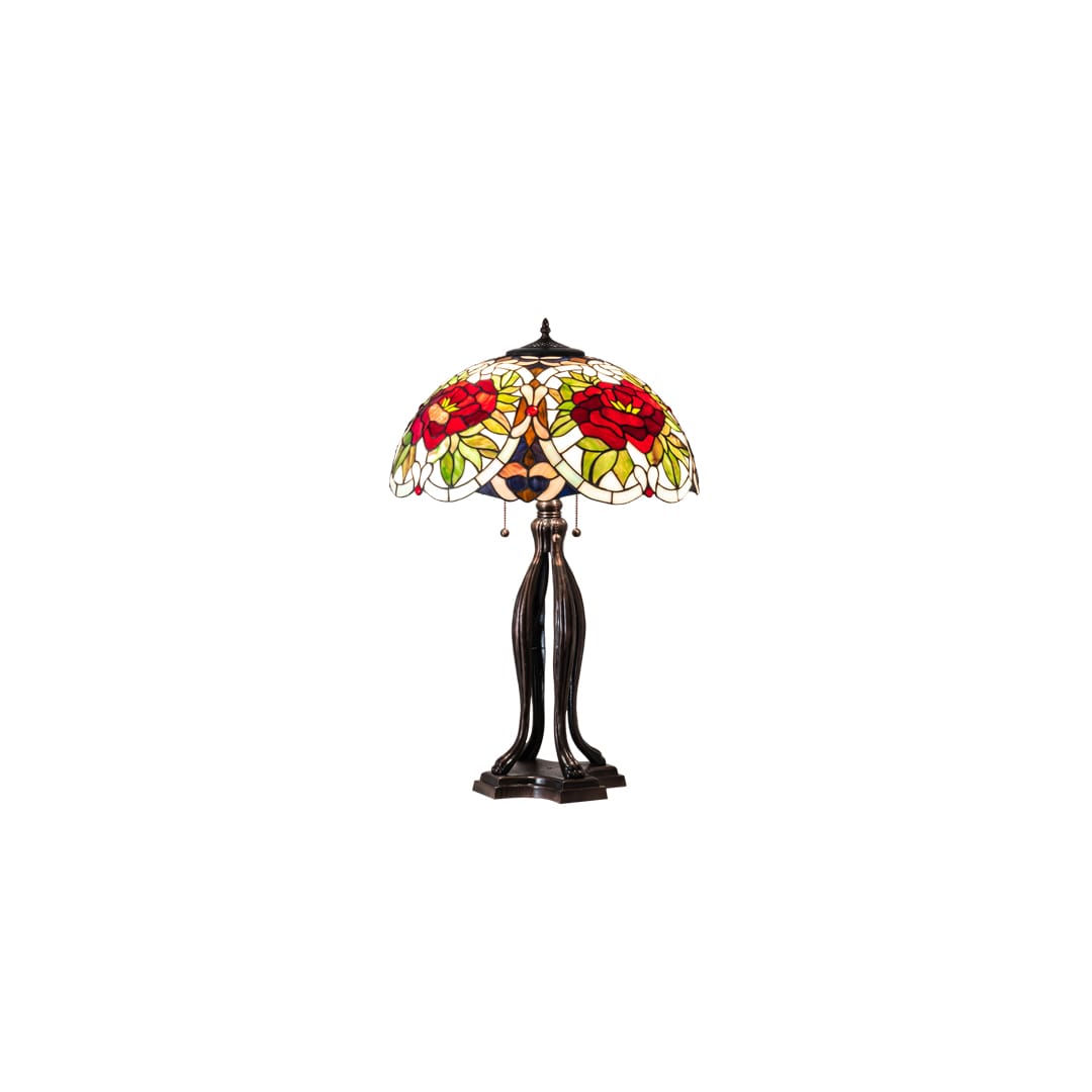 3 Light 30" Tall Tiffany Table Lamp