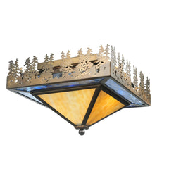 22.5" W Pine Lake Flush Mount Ceiling Fixture