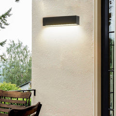 Matte Black Wall Mounted Rectangle Porch LED Lights Outdoor Wall Light