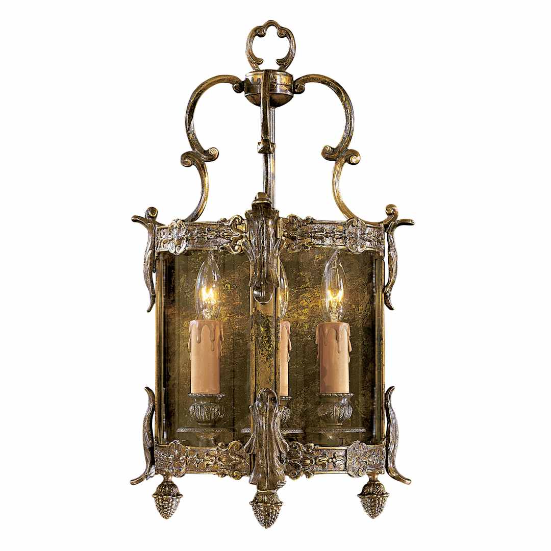 3 Light Candle-Style Lantern Wall Sconce from the Foyer Collection