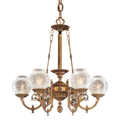6-lichts kroonluchter (27" breed) uit de Metropolitan Collectie