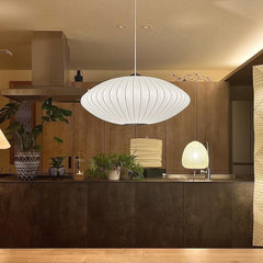 Bubble Mulberry Silk Hanging light Pendant Lamp