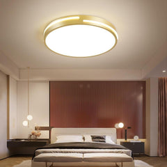 Minimalist Round Dimmable LED Gold Modern Flush Mount Ceiling Light