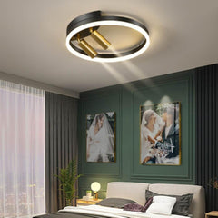 Modern Black Flush Mount Light LED Ceiling Light Circle Spotlights