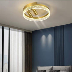 Modern Black Flush Mount Light LED Ceiling Light Circle Spotlights