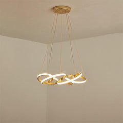 Interwoven Wave Design Chandelier Light Mid Century Chandelier