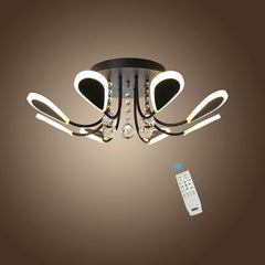 Modern Crystal Flush Mount Light Ceiling Light 8 Lights