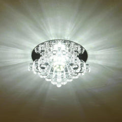 Geometric Chandelier Flush Mount Kitchen Light Fixtures Metal Crystal Ceiling Lights