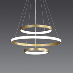 3-ring Dimmable Contemporary Gold LED Chandelier Light Dining Room Chandeliers Lamp