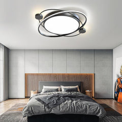 LED Geometric Shapes Circle Dimmable Flush Mount Lights with Remote Control