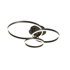 Modern 3 Circle Gold Flush Mount Light Ceiling Light 3 Lights